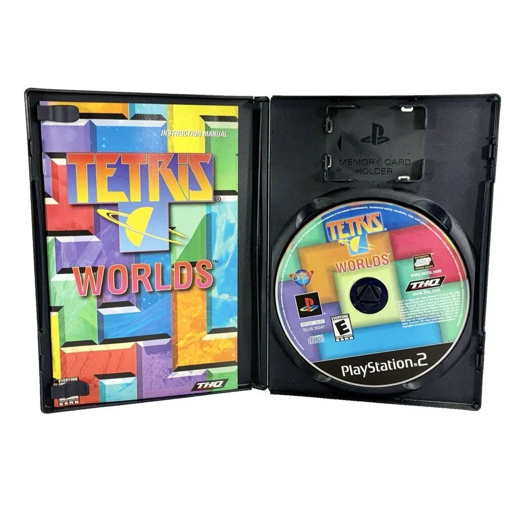 Tetris Worlds Sony PlayStation 2 Vintage 2002 THQ Complete with Manual Tested
